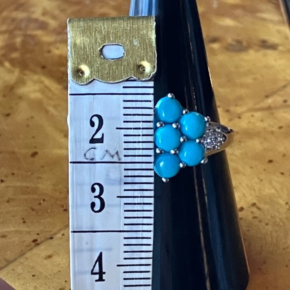 Sleeping Beauty Turquoise Sterling Silver Ring Size 7 - Picture 8 of 10